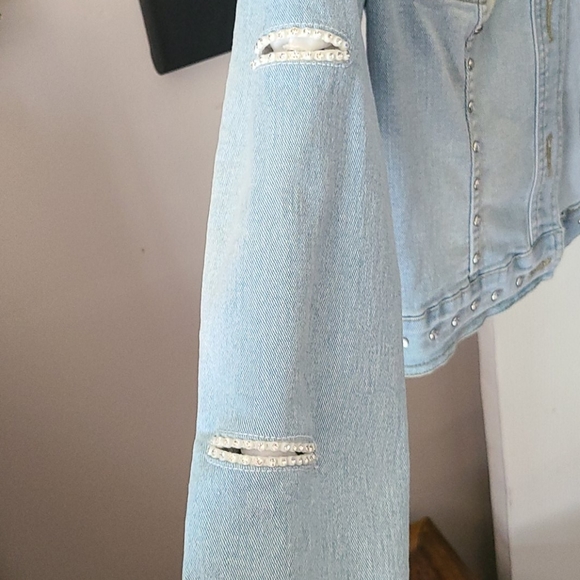 Vera Vera Jean jacket light wash size PP - Picture 2 of 8